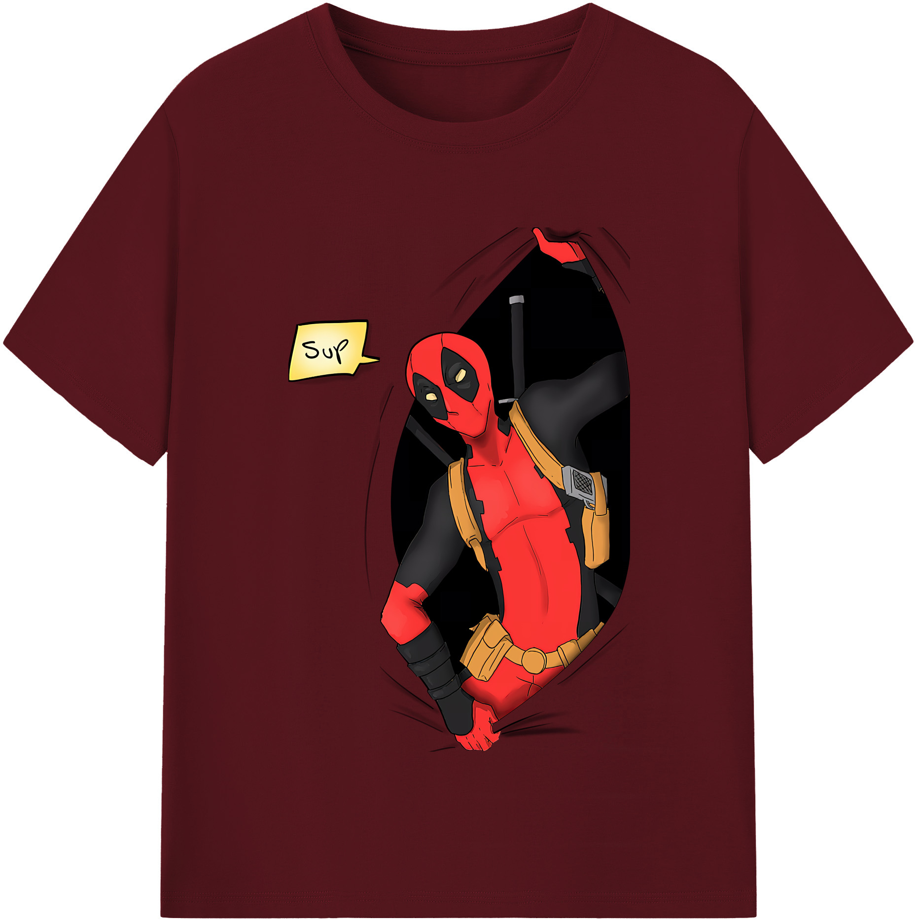 （画像用） Deadpool デッドプール 綿100％半袖Tシャツ（フロントプリント）